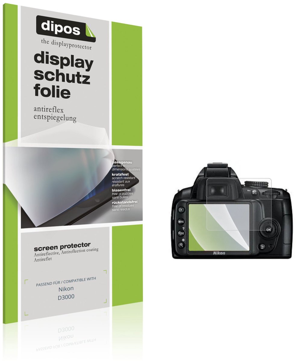 dipos – 4x Matte Beschermfolie geschikt voor Nikon D3000 | Krasbestendige & antireflecterende Screenprotector Ultra-Thin