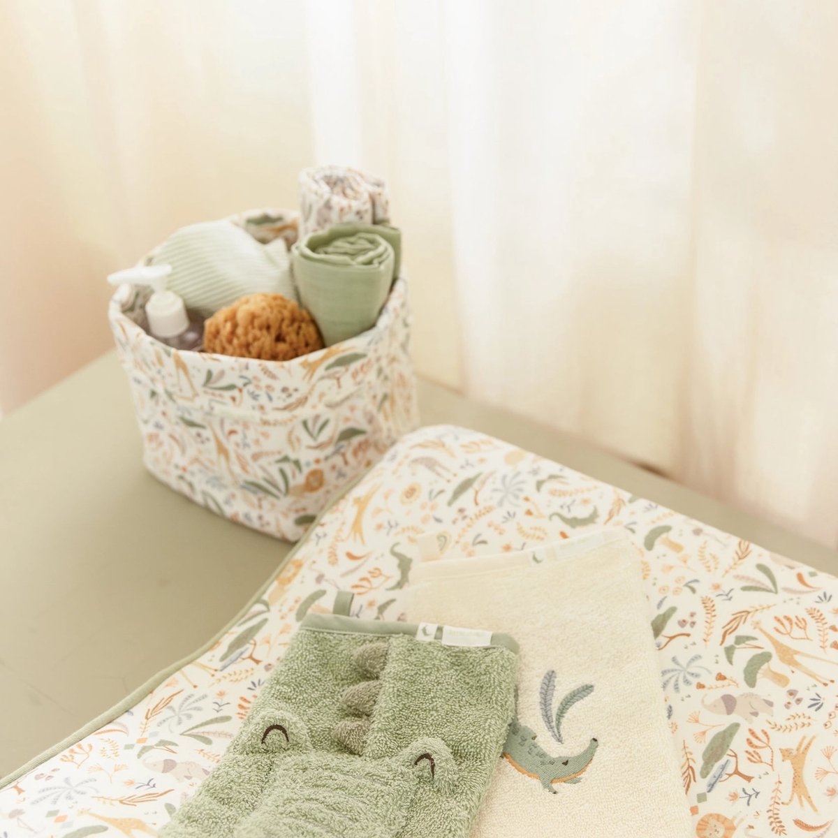 Little Dutch Krokodil Washandjes Set - Groen