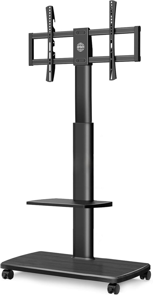 Verrijdbare TV standaard - Vloerstandaard wielen - Comfortabel TV kijken - Draaibaar en hoogte verstelbaar - Voor 32-70 inch - Zwart