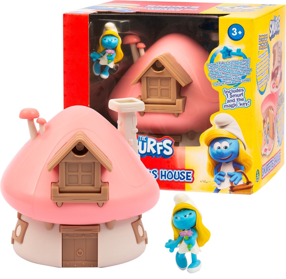 Giochi Preziosi De Smurfen - Speelset Smurfin Huis - Magische Sleutel - Inclusief Smurfin Figuur - Vanaf 3 Jaar