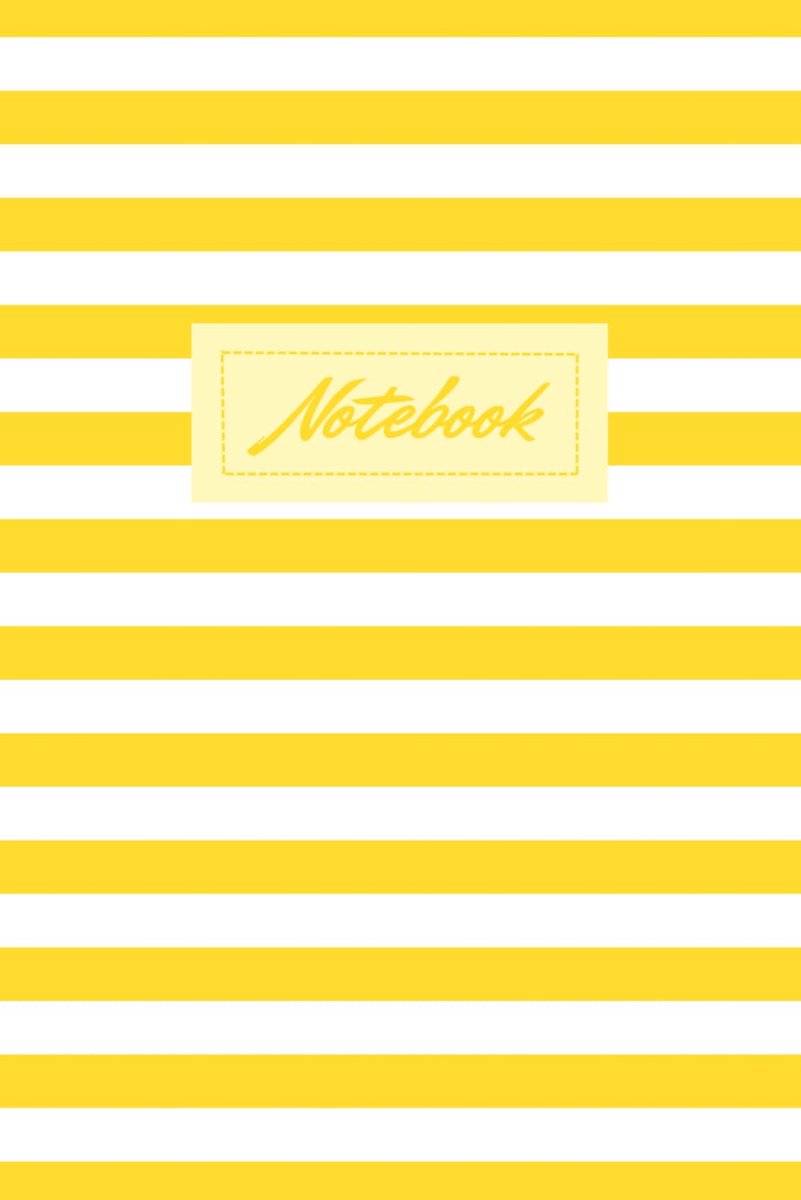 Yellow And White Stripes: Notebook - ShopVlot