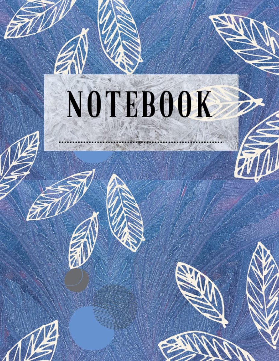 Blue leaf pattern NOTEBOOK - ShopVlot