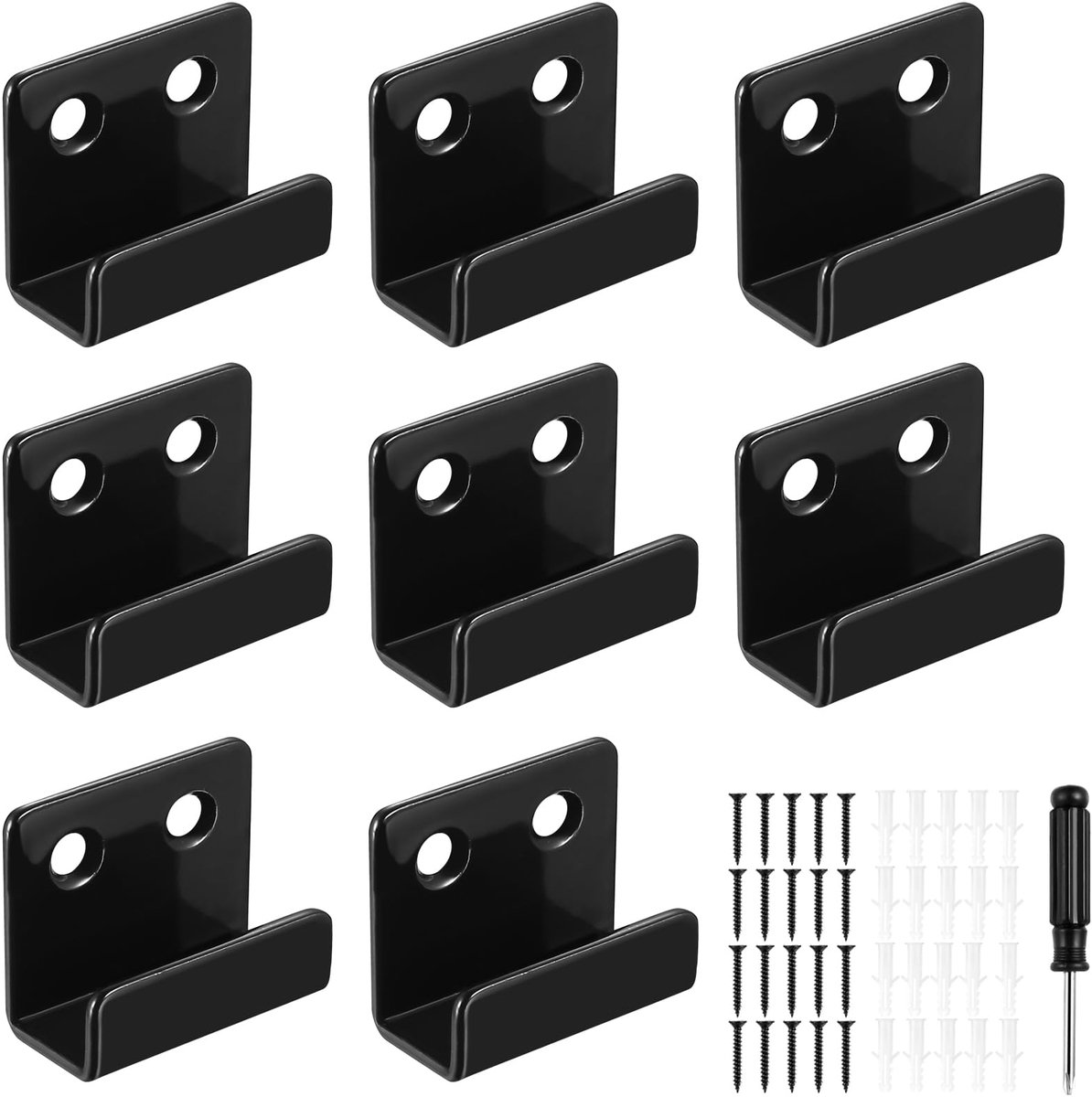 8 stuks U-vormige beugels, zware U-beugels, metalen garagehaken, wandapparatuur, keramische tegelhouders voor keuken - ShopVlot