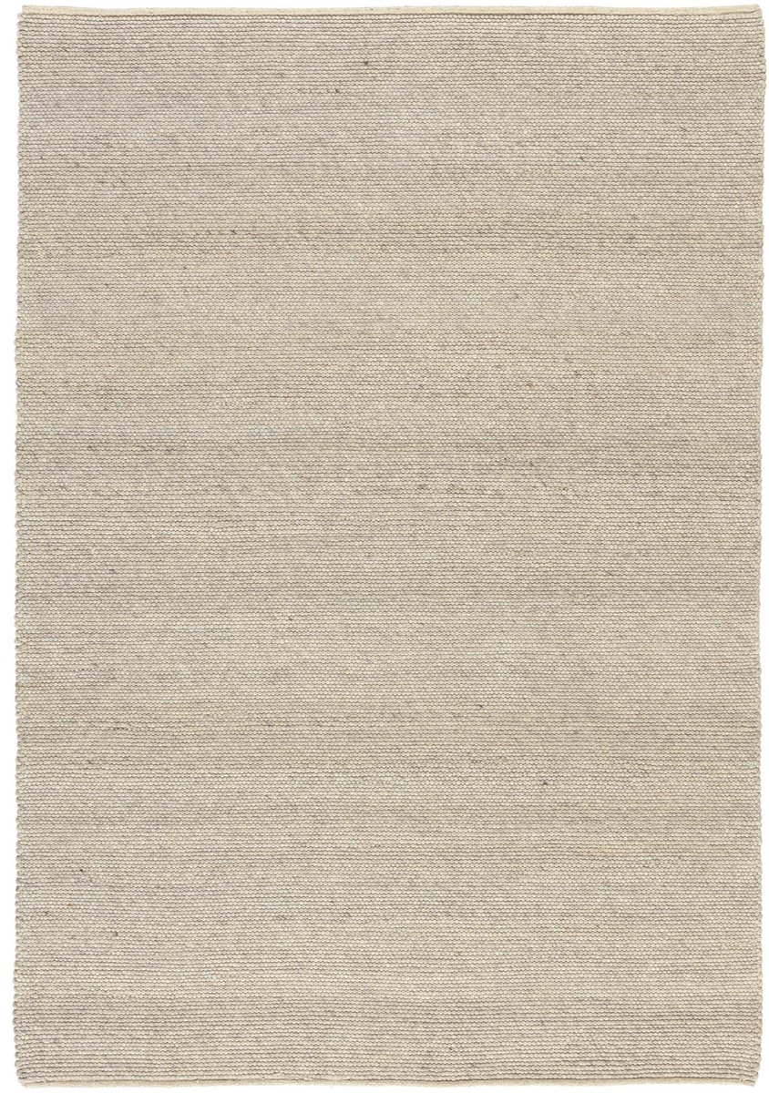 Lino Alba Beige Vloerkleed 250x350cm - Handgeweven Tapijt van 100% Viltwol - 12mm dik - 2,8kg/m² - Hoogwaardig Laagpolig Vloerkleed voor o.a. Woonkamer, Eetkamer, Slaapkamer en Hal