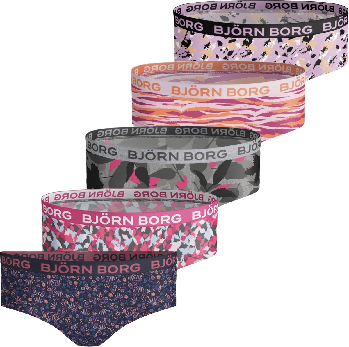 Björn Borg Meisjes Hipsters 5-Pack Maat 158-164
