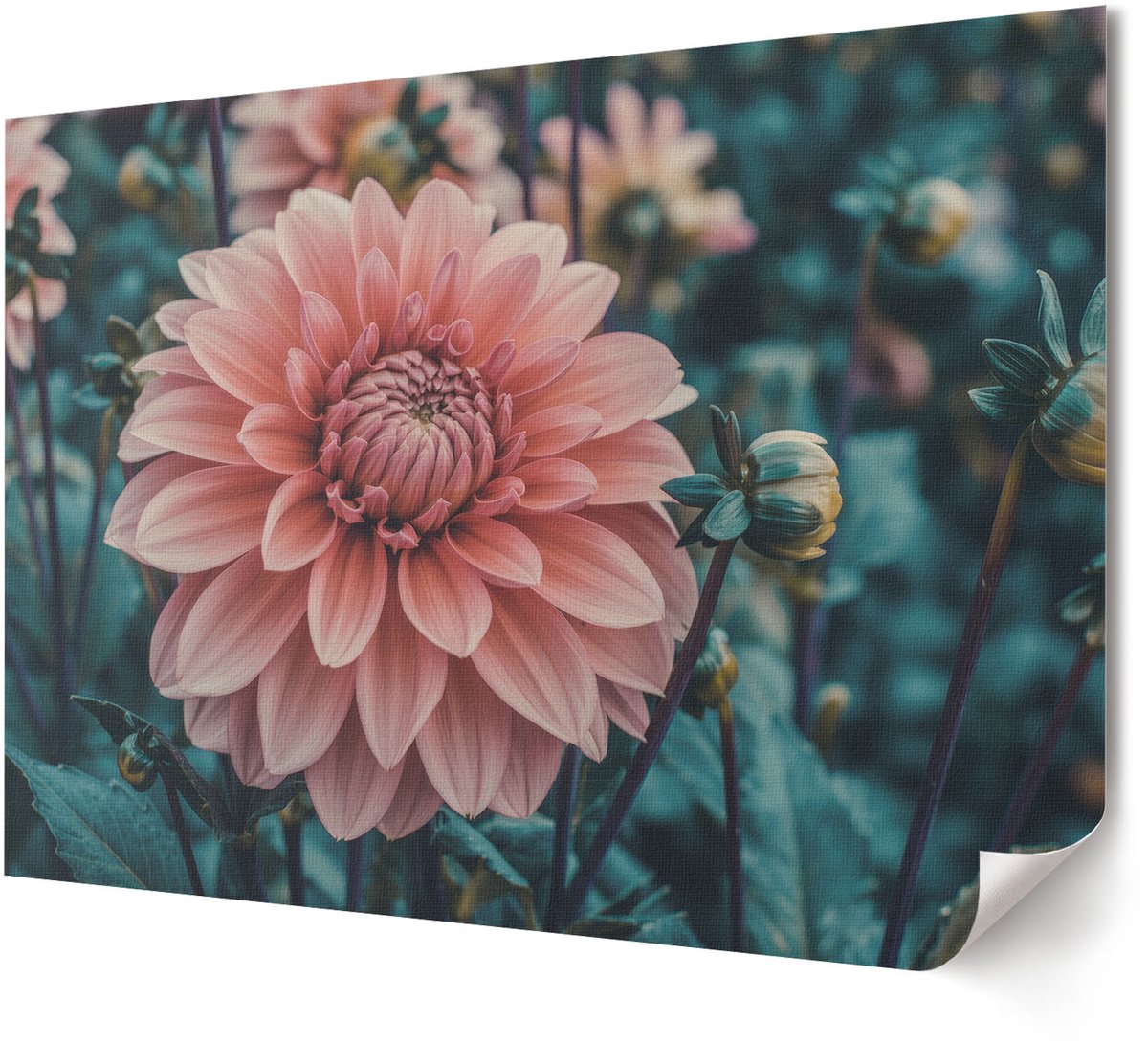 Coloray Polycanvas Poster - Bloeiende Tuin, Fotografie - A4 - Groen Motief - Rechthoek - Wandkunst - Woonkamer, Slaapkamer, Kantoor - Klassiek