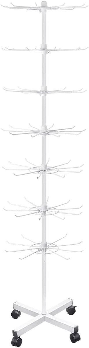 Metalen rek draaibaar 7 niveaus - vrijstaand mobiel rek - presentatie sieraden en accessoires - ShopVlot