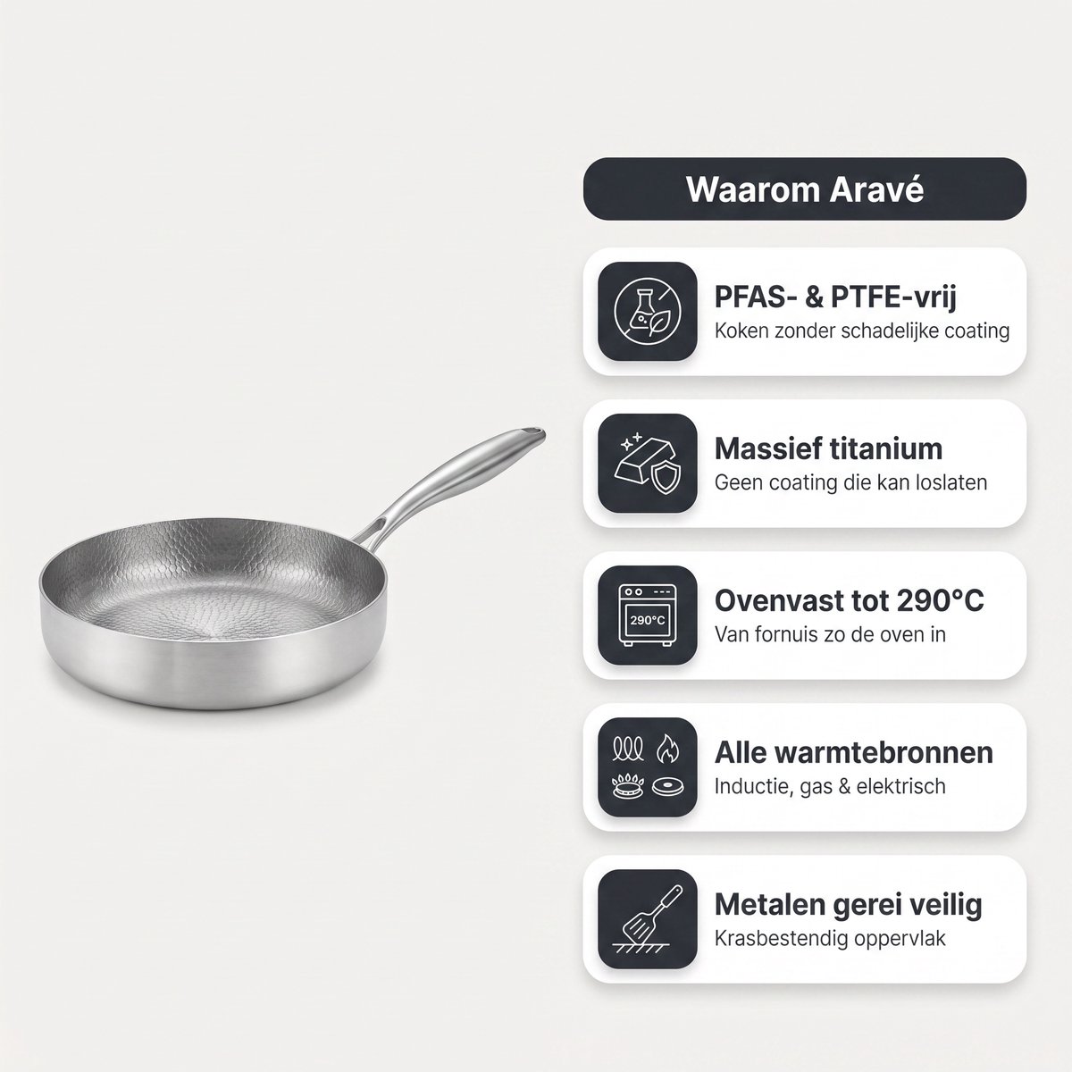 Aravé Aravé Titanium Hapjespan - afbeelding 4