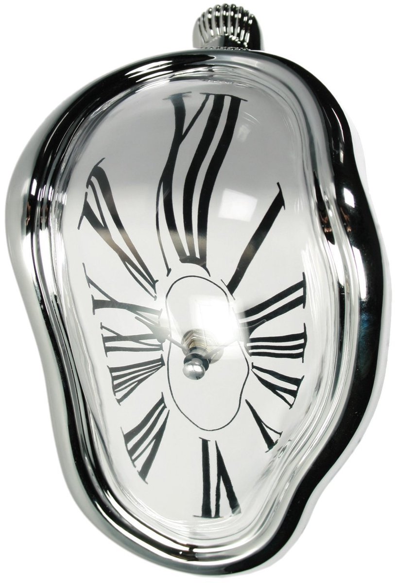 Decoratief Object/Hoekklok met "Gesmolten Object" Effect/Afmetingen: 18x13 cm - ShopVlot