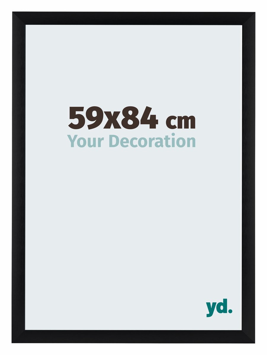yd. Your Decoration - Fotolijst 59x84 cm - Aluminium - Zwart Geborsteld - Tucson