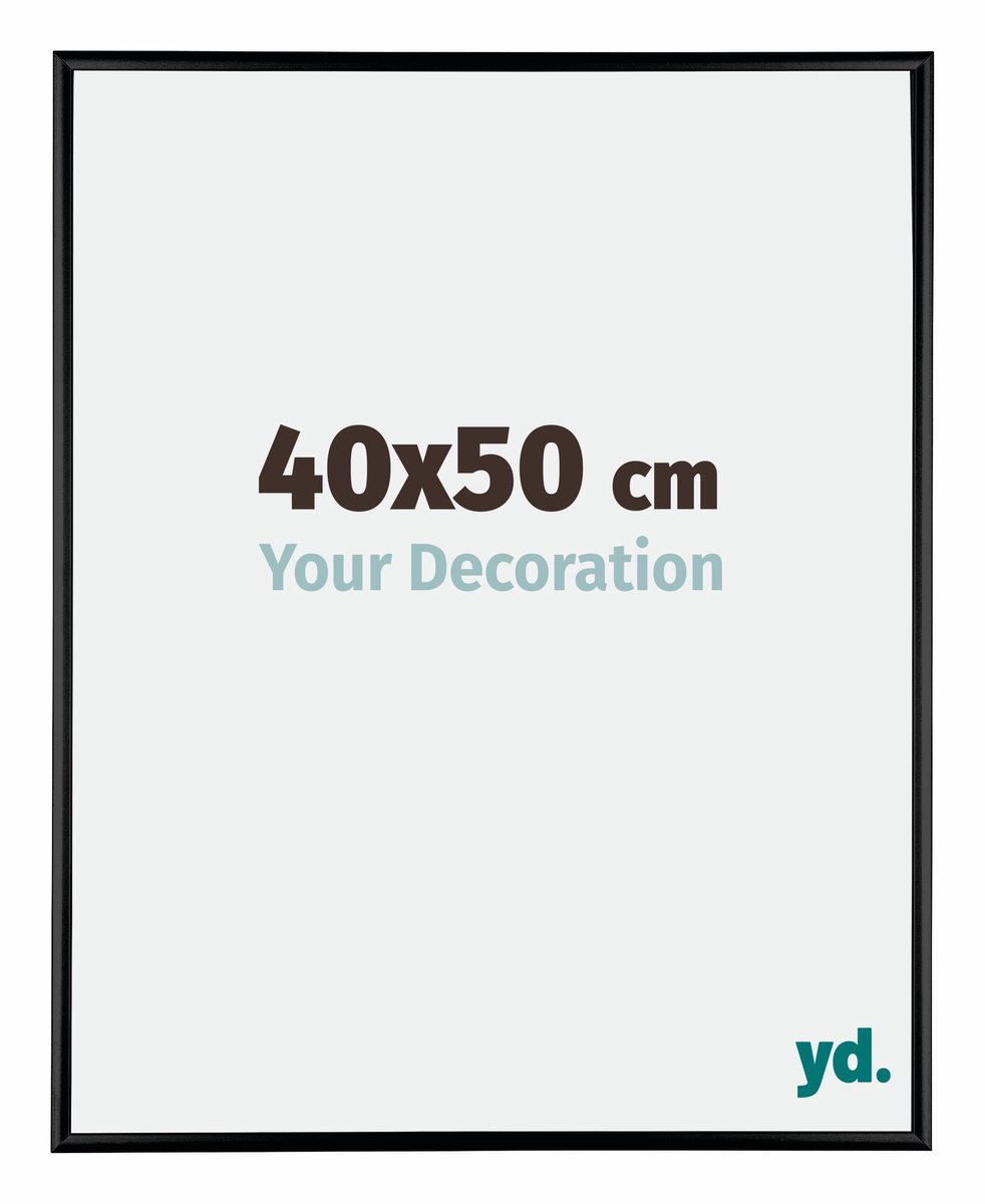 yd. Your Decoration - Fotolijst 40x50 cm - Aluminium - Zwart Hoogglans - Kent