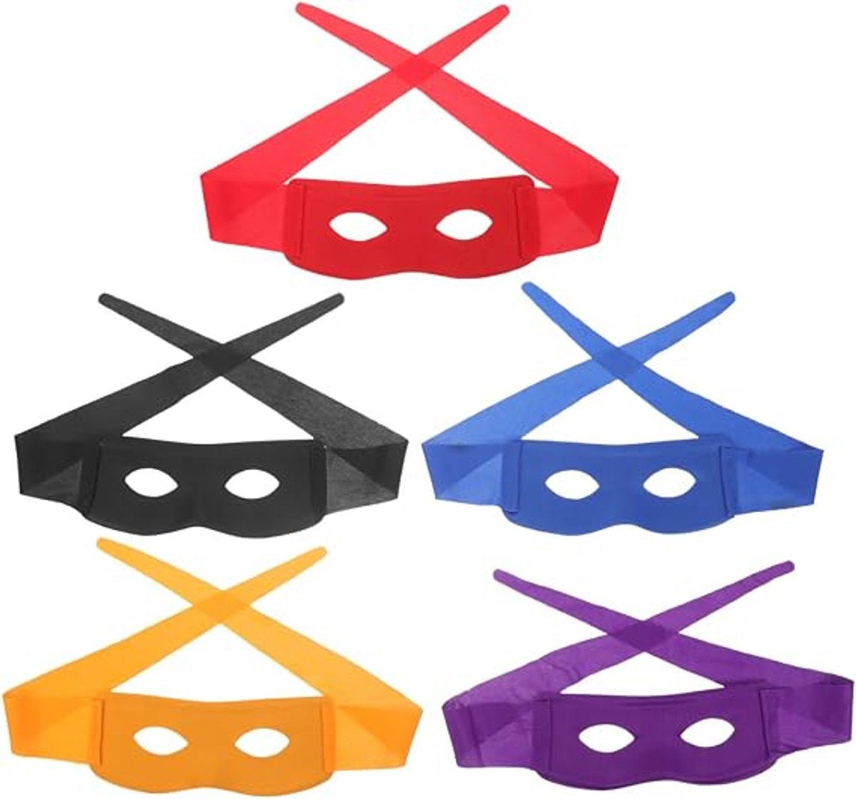 Set van 5 zwarte feestmaskers voor de ogen - Geweldig cosplaymasker - Carnavalsmasker - Voor Pasen, festivals, carnaval, cosplaykostuums