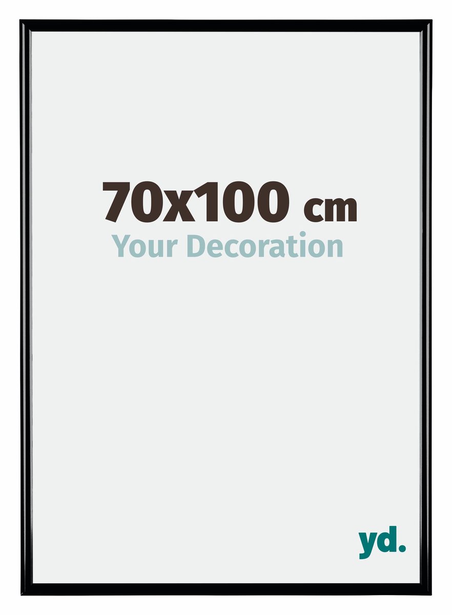 yd. Your Decoration - Fotolijst 70x100 cm - Kunststof - Zwart Hoogglans - Bordeaux