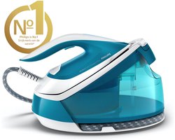 Philips Perfect Care Compact Plus GC7920/20 - Stoomgenerator - Verticaal Strijken - 1,5L Waterreservoir - Lichtgewicht & Compact - 6.5 Bar - 120g/min Stoomafgifte - Blauw/Wit