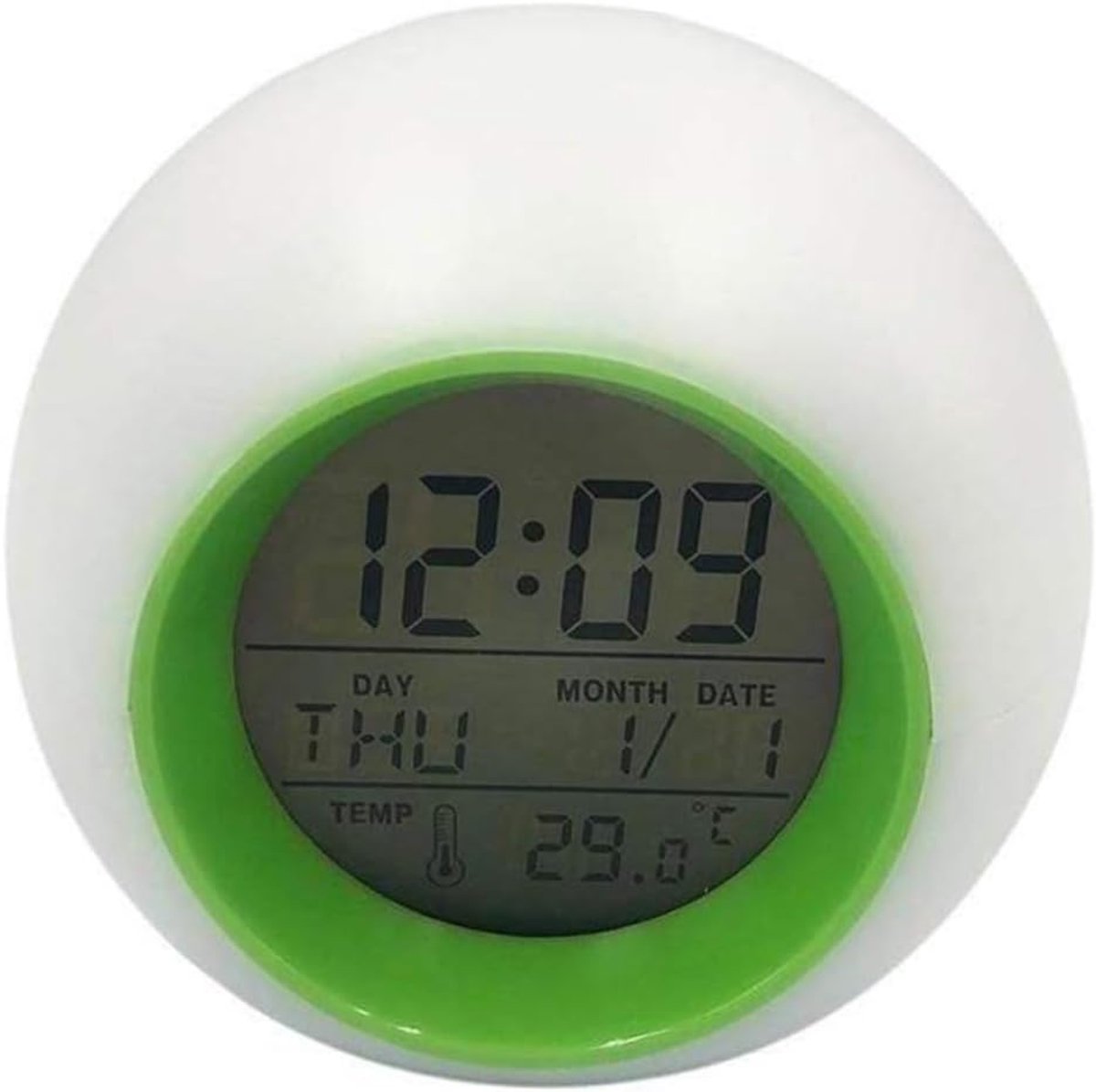 Digitale LED-wekker voor kinderen, met instelbare kleurtemperatuur, geschikt als nachtlampje voor binnen, bedlampje, ideaal voor kinderkamers, geschikt voor zowel jongens als meisjes, en een leuk cadeau. (Batterijen niet inbegrepen)