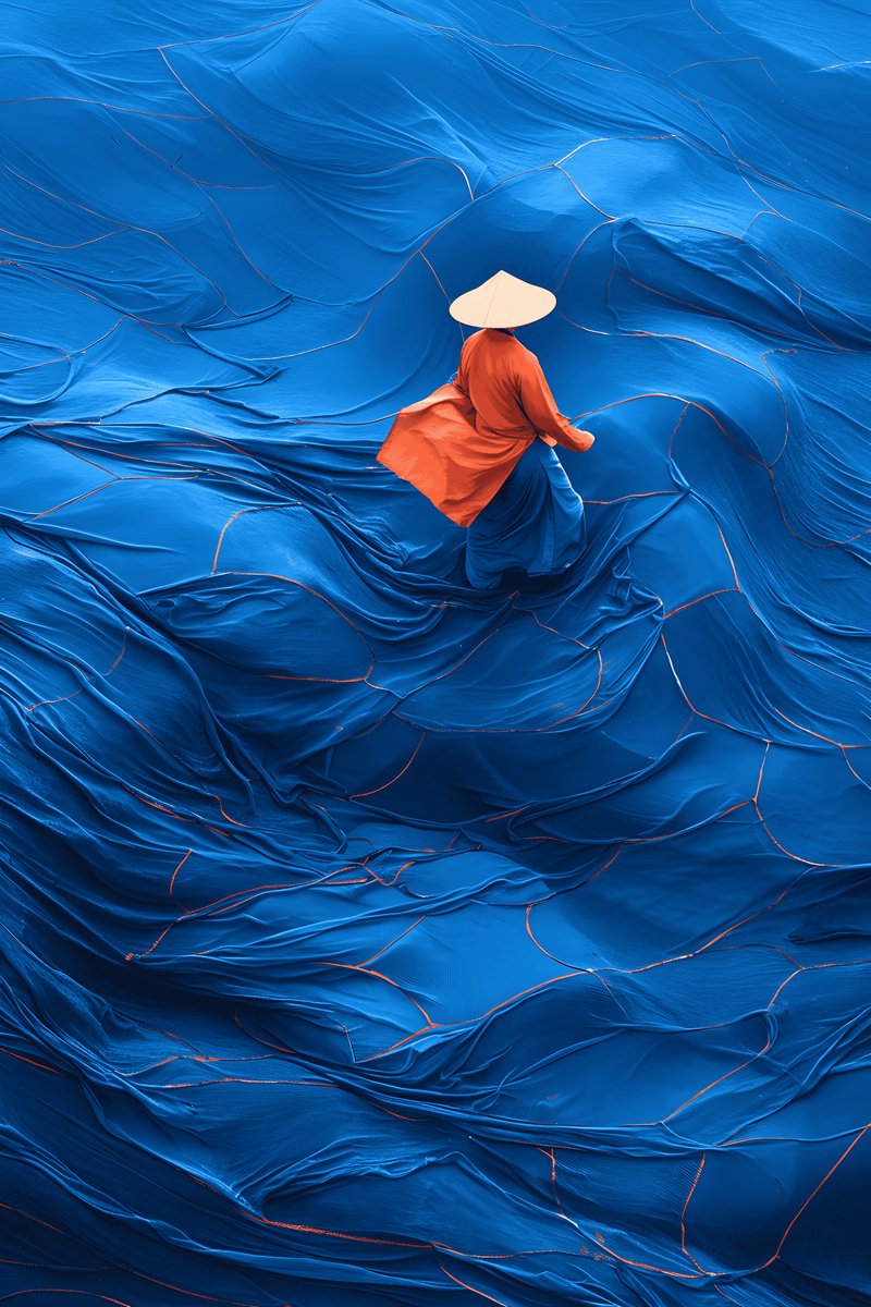 Landschap Poster - Blauwe - Sfeervolle - Natuur - Kalmerende - Kunst - posters - formaat 30x40cm - Wanddecoratie - XS2815MT