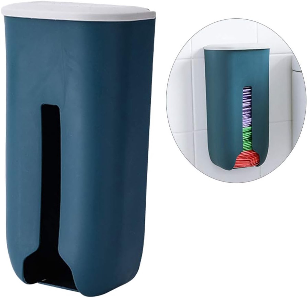 1 stuk- Vuilniszak Dispenser -vuilniszak dispenser houder-vuilniszakdispenser-Afvalzak Houder -Vuilniszak Opbergdoos-Zakjesdispenser-Voor Keuken en Badkamer-Afvalzak Dispenser Houder -keuken accessoires- Wandgemonteerde- Zelfklevend