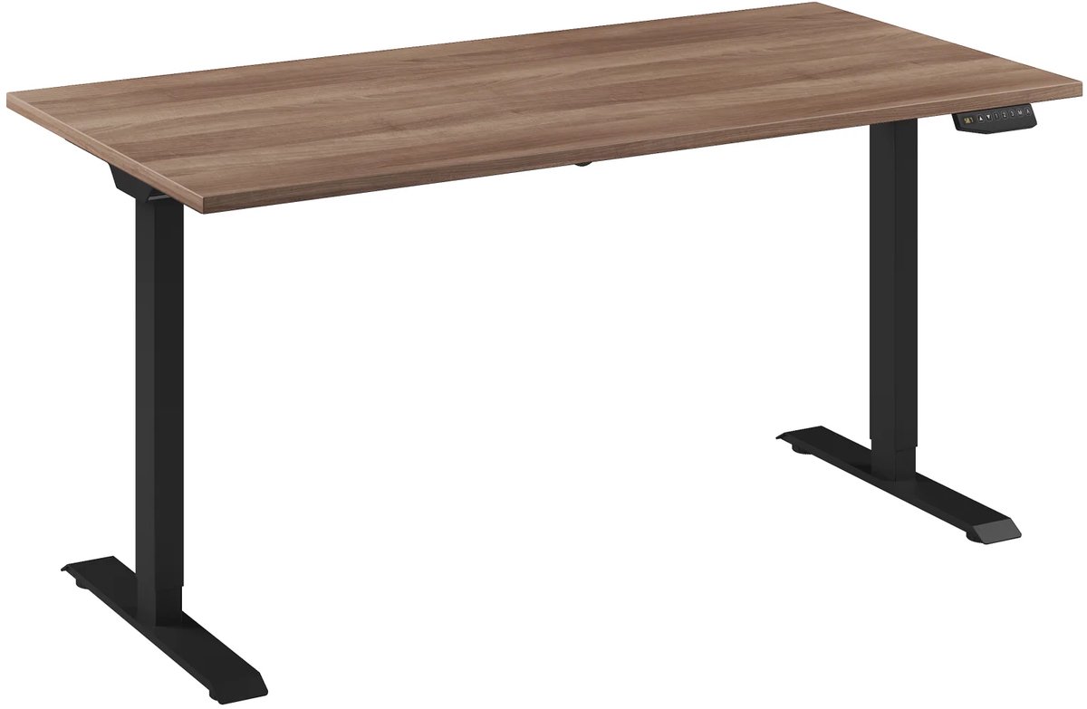 Bureau Adjust 1 Plus QA 160x80 Zwart/Havanna