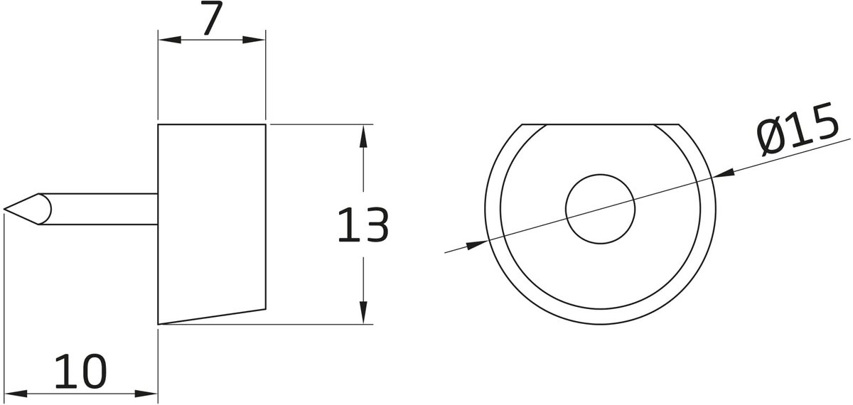 - Beugel, ronde vorm, Ø 15 x 7 x 19 mm, 8 stuks, ideaal voor het ondersteunen van planken in kasten, vitrines of boekenkasten, eenvoudig te bevestigen met schroeven, wit plastic