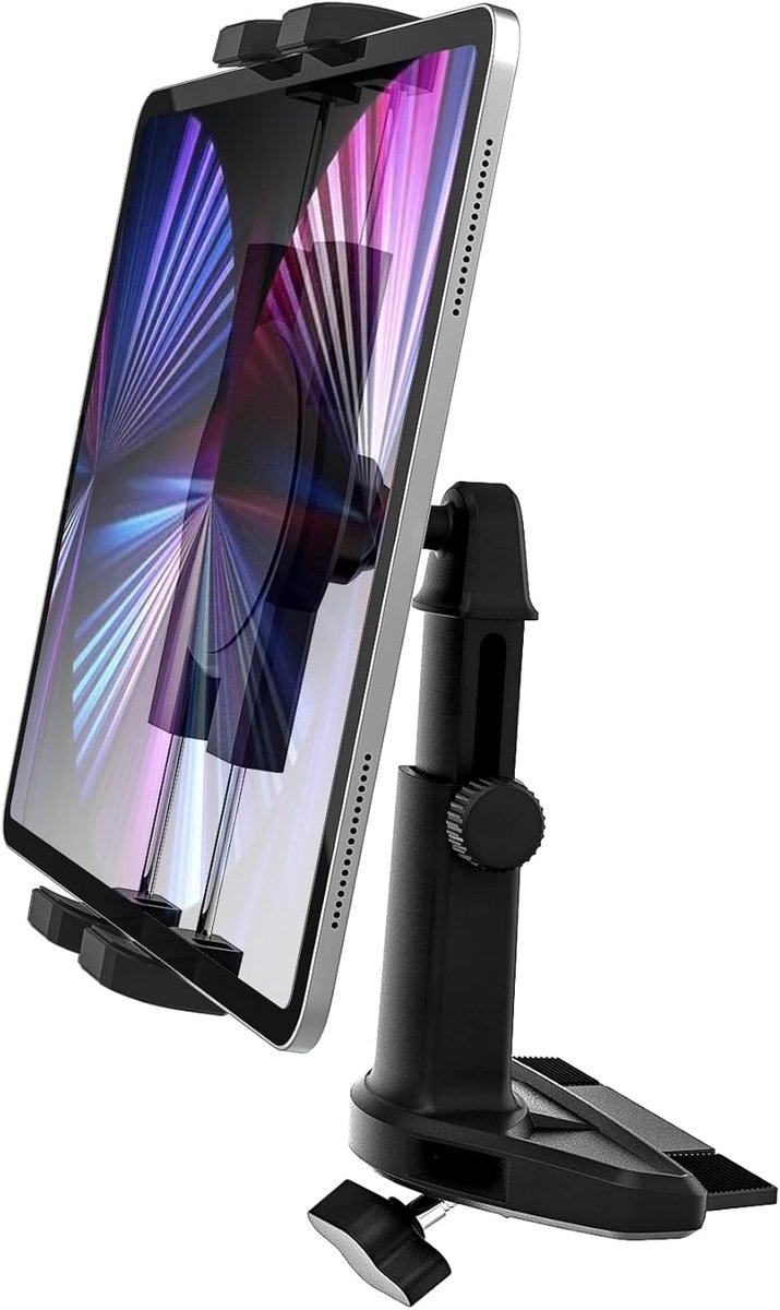 Auto CD Slot Tablet Houder, CD Sleuf Auto Tablet Mount | Upgrade Telescopische Arm, CD Speler Tablethouder voor iPad Pro Air Mini, Galaxy Tab, iPhone, 4-12.9" Telefoons & Tablets