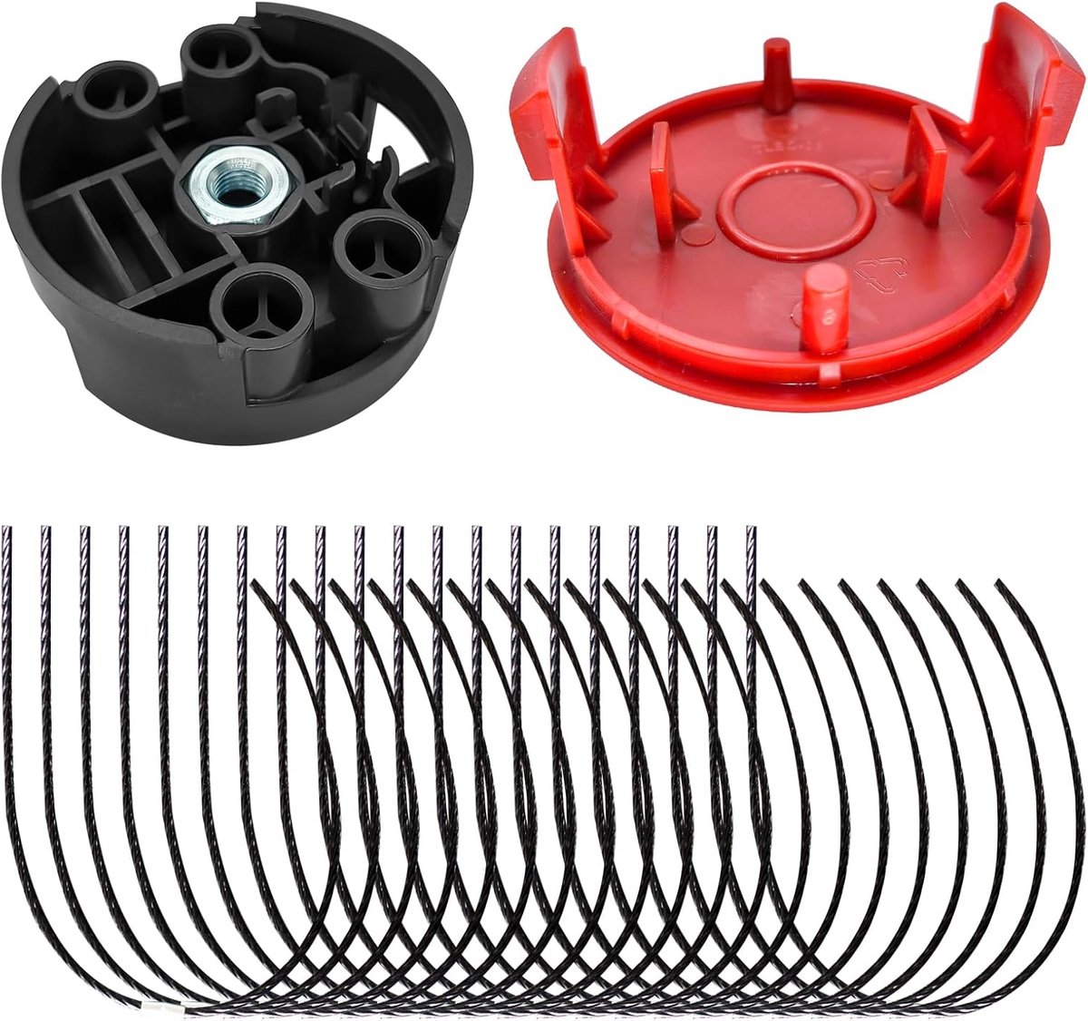Draad voor Bosch AFS 23 tot 37 bosmaaier, met spoeldeksel F016F04841 en maaikop F016F04839, 37 cm × 3,5 mm (20 lijnen + 1 deksel + 1 kop)