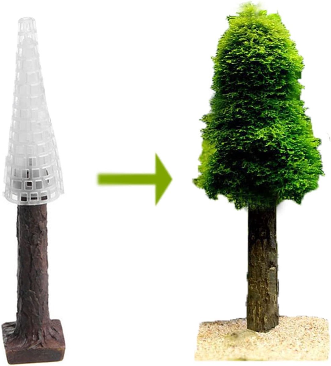 Dailygoods- Kerstmosvorm - Kweek je eigen mini-kerstboomplant - Aquariumdecoratie - Kweekmos - Waterplanten - Creatieve aquascape