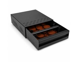 Adore Maison Barista Uitkloplade – Knockbox Uitschuifbaar – 5 Liter Inhoud – 35x25x10 cm – Geluidsdempend – Anti-slip – Mat Zwart