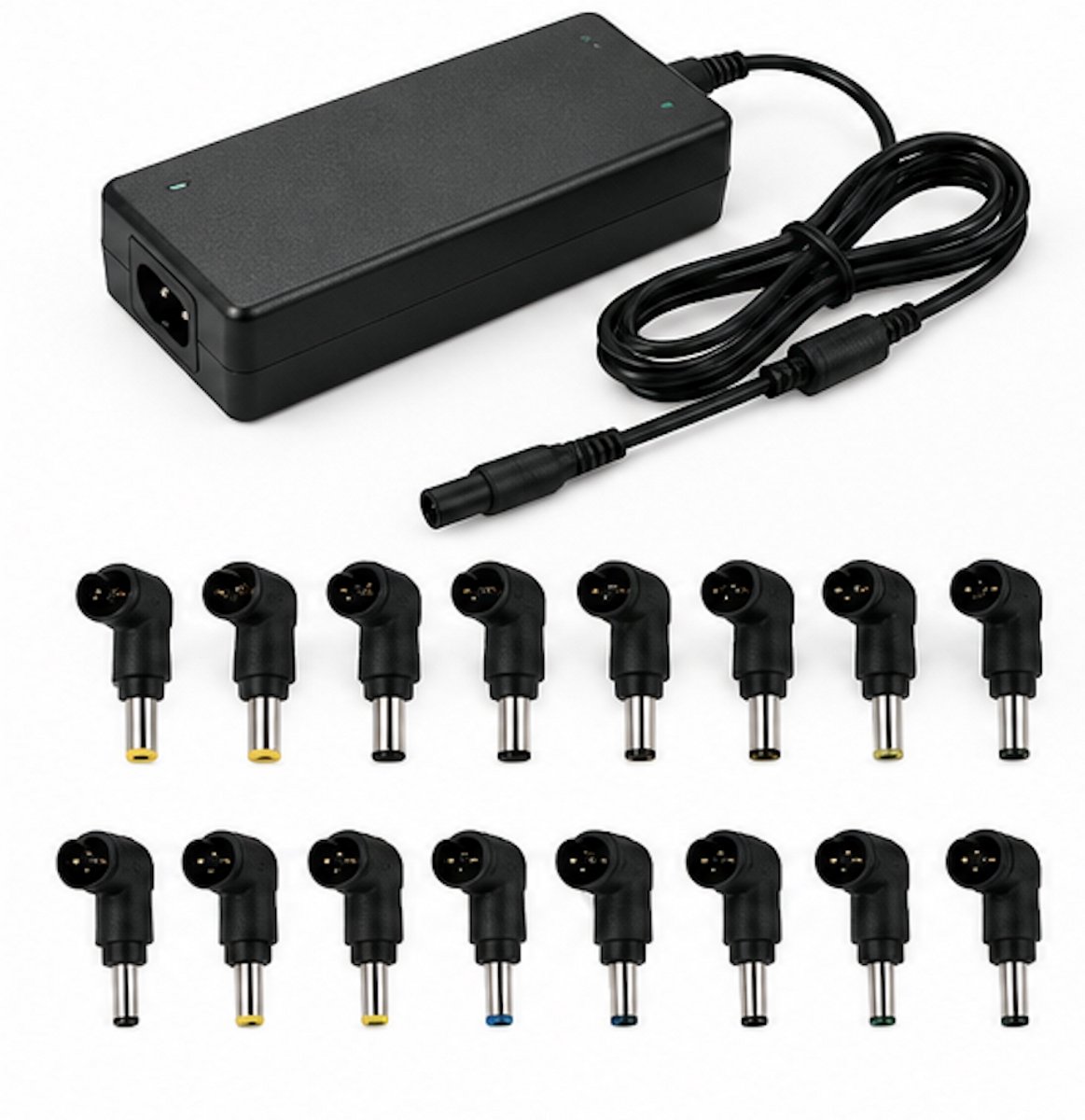 HOXO 90W Universele Laptop Oplader – 14 Verwisselbare Aansluitingen – 15V-20V – Geschikt voor HP, Lenovo, Acer, Asus, Dell, Samsung & Meer