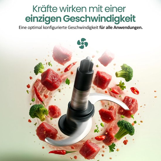 Elektrische Hakmolen - Keukenmachine - Ingrediënten Fijnmaken - 4 Roestvrijstalen Messen - 500 ml Container - Zwart — afbeelding 5