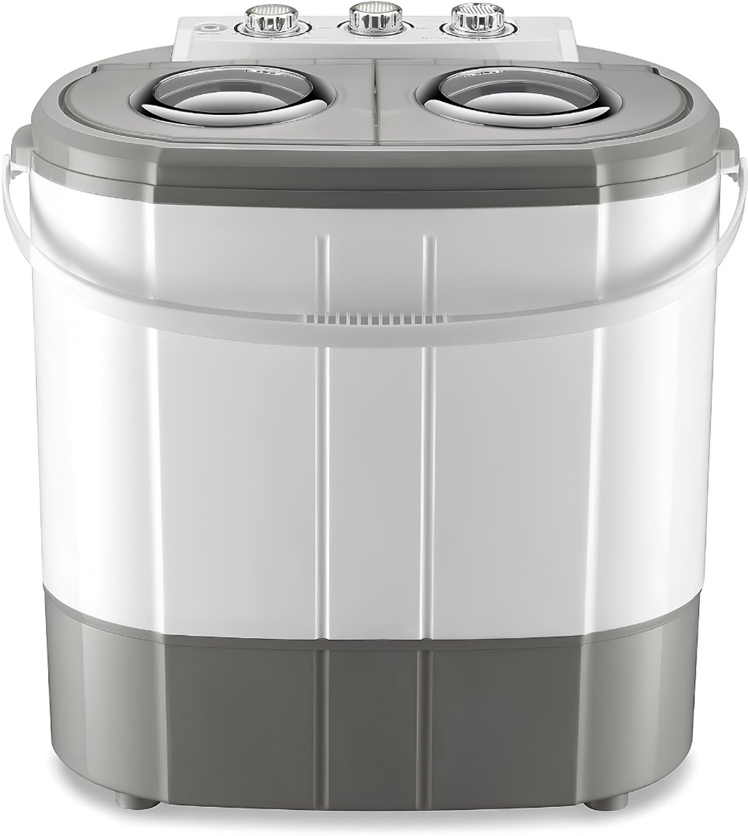 SP® Mini Wasmachine - Camping Wasmachine - Miniwasmachine met Centrifuge - Wit/Grijs - 35cm x 54cm x 57cm