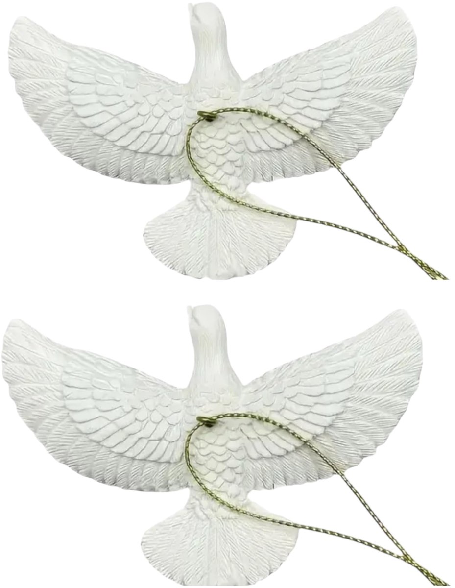 Kerstboom decoratie 2 schildpadduiven - ornamenten voor thuis - symbool van vriendschap - unieke kerstversiering - ShopVlot