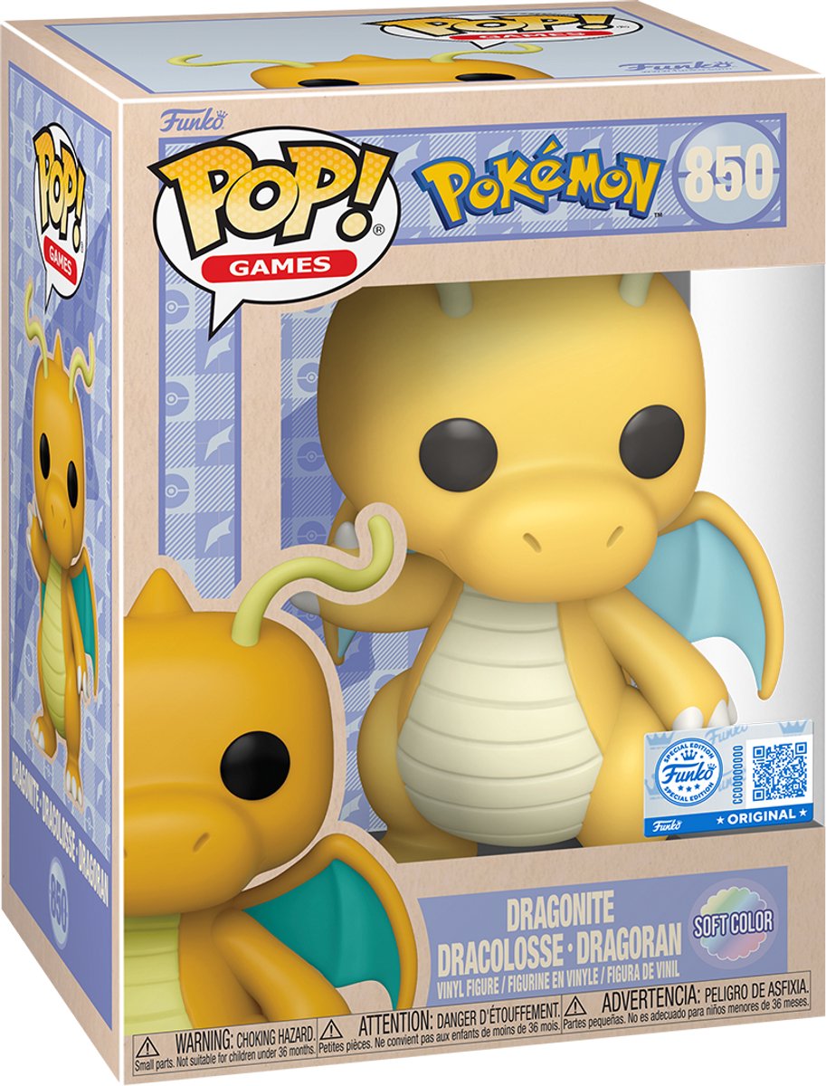 FUNKO POP GAMES: POKEMONS24- DRAGONITE(SFTCLR)