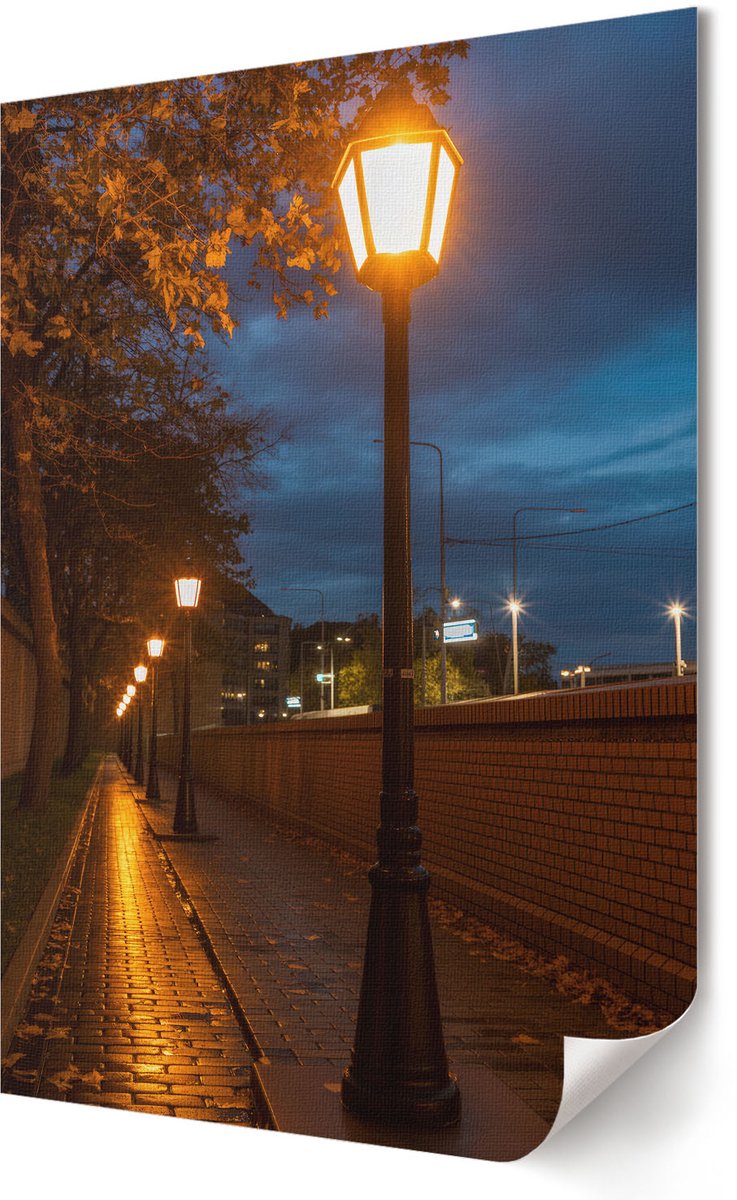 Coloray Polycanvas Wandposter - Gele Metro, Fotografie - A2 - Geel Patroon - Rechthoek - Wandkunstwerk - Woonkamer, Slaapkamer, Kantoor - Modern