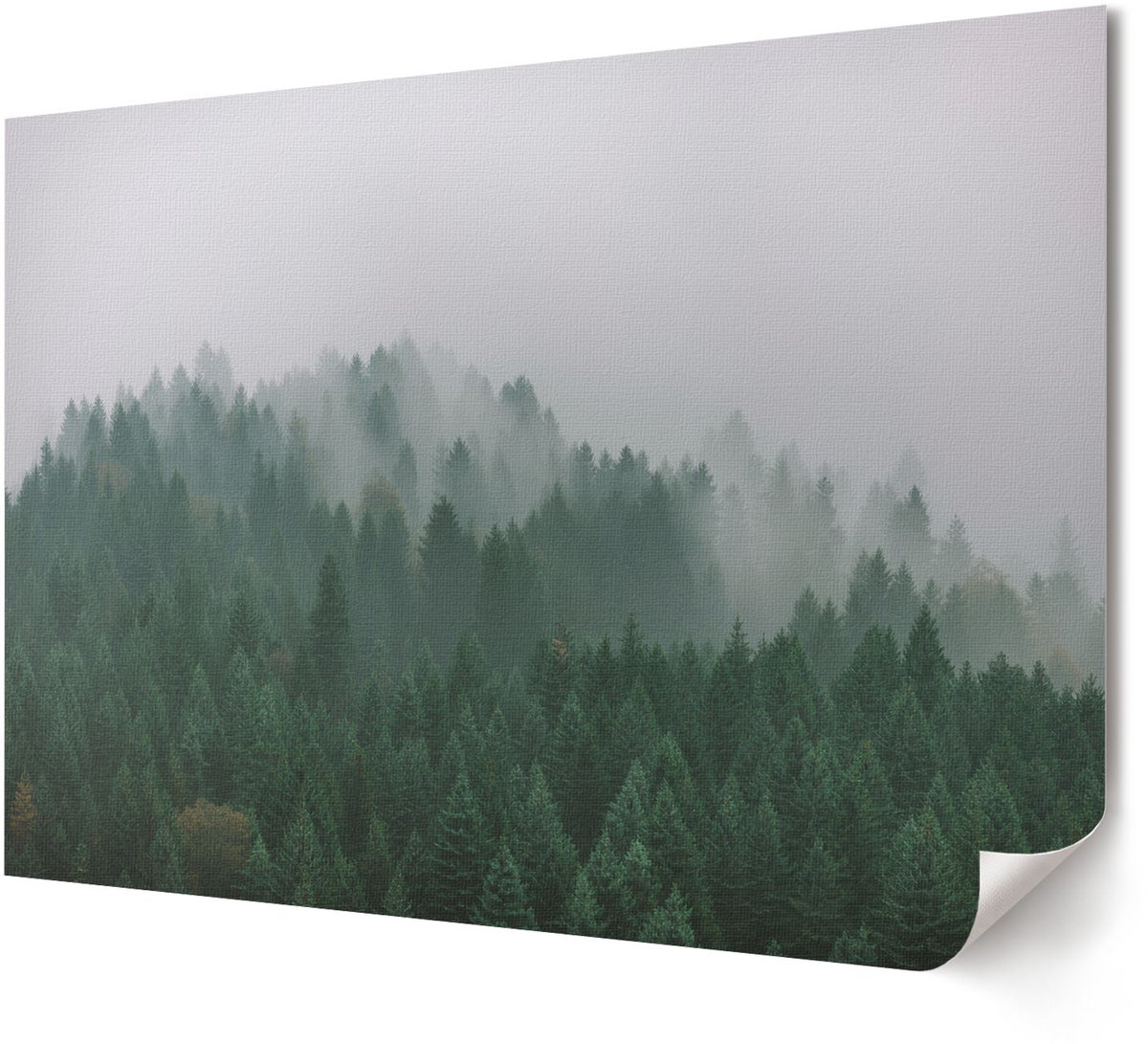 Coloray Canvas Poster Polycanvas - Bergen Sneeuwbol, Illustratie - A4 - Blauw Poster - Rechthoek - Wandkunst - Woonkamer, Slaapkamer, Kantoor - Modern