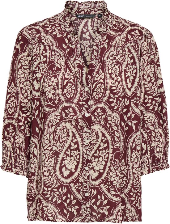 Only Blouse Onlraya 3/4 Shirt Wvn Noos 15332997 Sable/paisley Dames Maat - S
