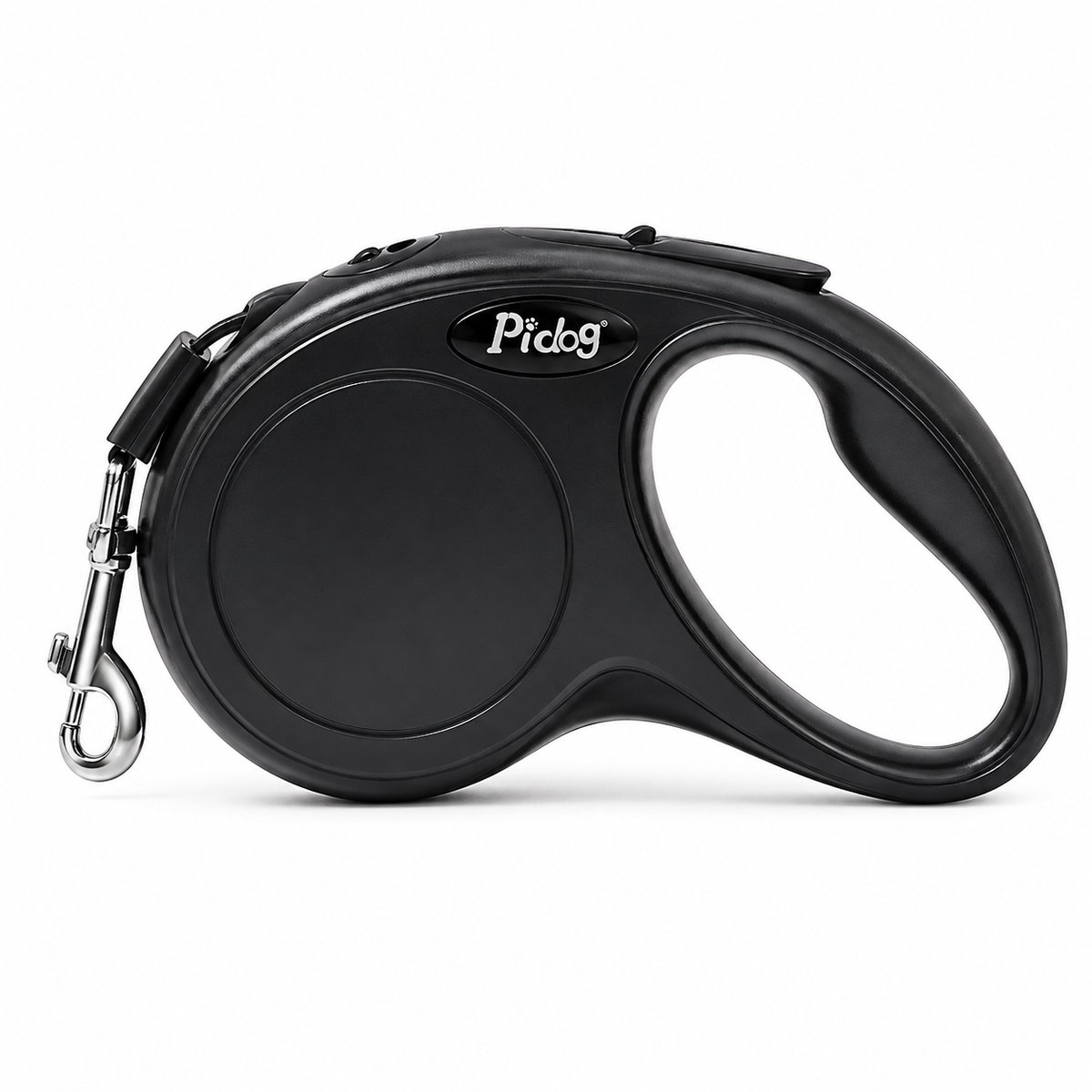 Rollijn voor Honden - 8 Meter - Uitschuifbare Hondenriem - Sterke Tape Lijn - Geschikt voor Grote & Actieve Honden - Ergonomische Handgreep - Zwart