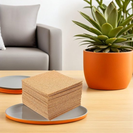 40 Stuks Vierkante Kurkplaat Zelfklevende Kurkplaat Kurktegels Prikbord Zelfklevende Met Kleefstof Voor Aan De Muur Kurkborden — afbeelding 4