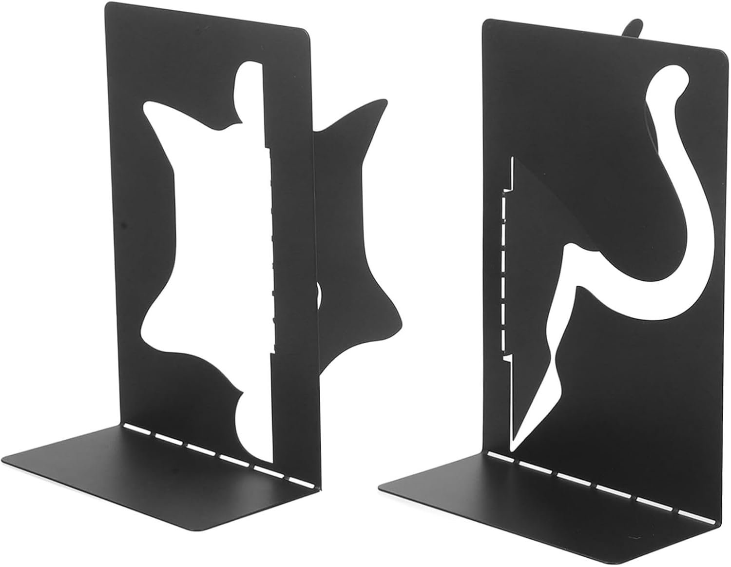 1paar Kattenvormige Boeksteun Van Metaal Van Decoratieve Boekensteunen Voor Planken Antislip Duurzaam Voor Kantoor Studie Woonkamer