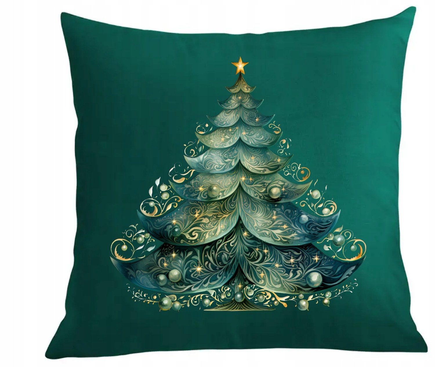 Kerstkussen met Hoes - Mooie Kleurrijke Kerstboom - Cadeau