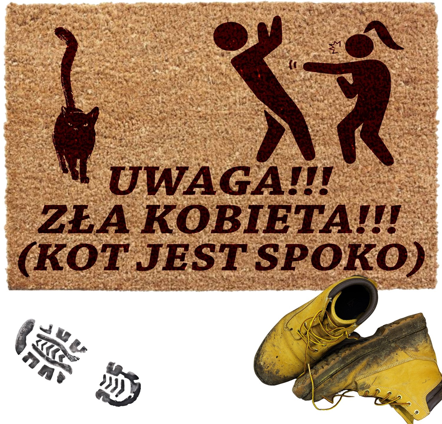 Kokosvezel Deurmat 40x60cm - Dik en Duurzaam