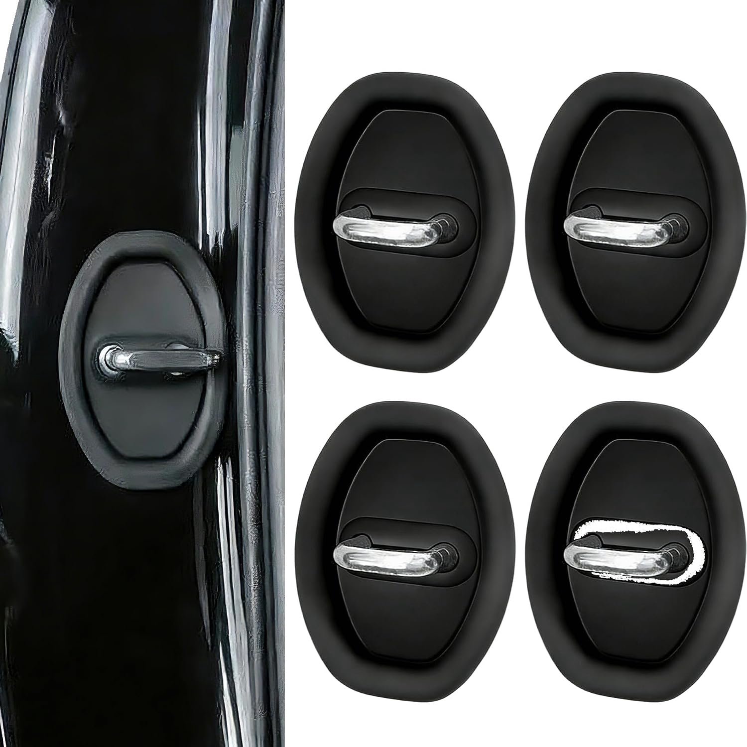 4 Stuks Autodeur Schokdemper voor Dacia Spring 2022-2024 2025 2024 2026, Deurslot Afdekking Geluidsisolerend Slagvast - ShopVlot
