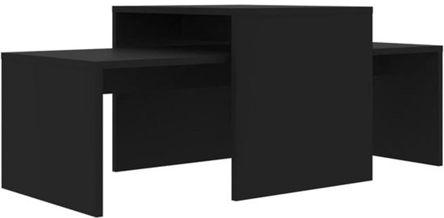 Set van 2 stapelbare salontafels - Woonkamer, zwart hoogglans