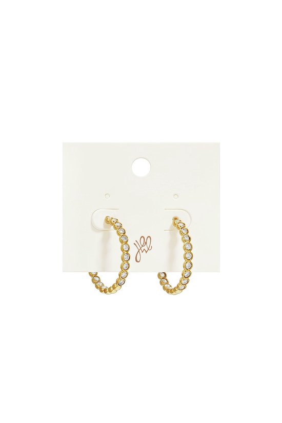 Liora - Oorringen met Strass - Stainless Steel - Goudlief.nl