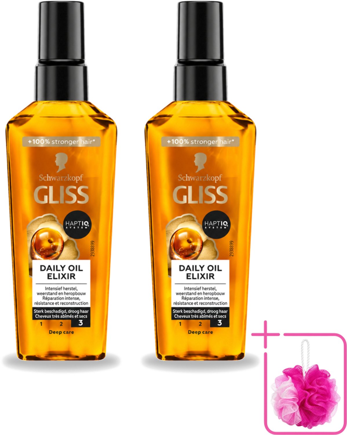 2 x Gliss - Hair Repair - Oil Elixer - Ultiem Haarherstel en Glans - Bulkverpakking - Haarherstel - Douchemop - Haarbescherming