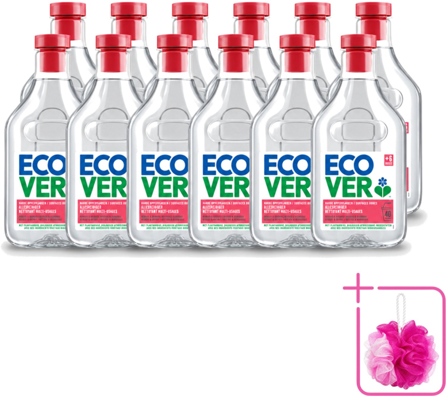 12 x Ecover - Allesreiniger - Magnolia & Bamboe - 1 liter - Bulkverpakking - Allesreiniger - Douchemop - Natuurlijke reiniger