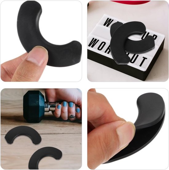 20 Stuks Crescent Cushion Dumbbell Houder Balkon Oefening Halterklemmen Halter Squat Beschermer Halterkussen Voor Hipthrust Halters Verstelbaar Gewicht Deadlift Kussen Plastic — afbeelding 5