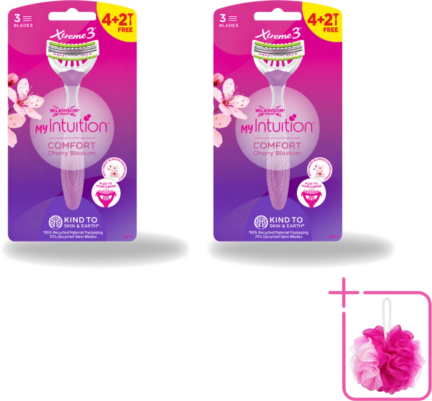 2 x Wilkinson - Wegwerpscheermesjes - Xtreme 3 My Intuition - Comfortabel - 6 mesjes - Bulkverpakking - Wegwerpscheermesjes - Vrouwelijke scheermesjes