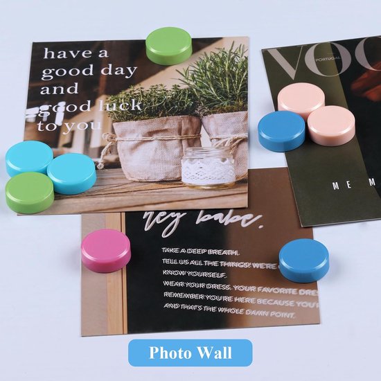 80 Stuks Koelkastmagneten, Kleine Sterke Magneten voor Koelkast, Whiteboard, Kluis, Kantoor, Klaslokaal & School, Decoratieve Ronde Schattige Mini Magneetjes voor Knutselen en Huis (5 Kleuren) — afbeelding 3