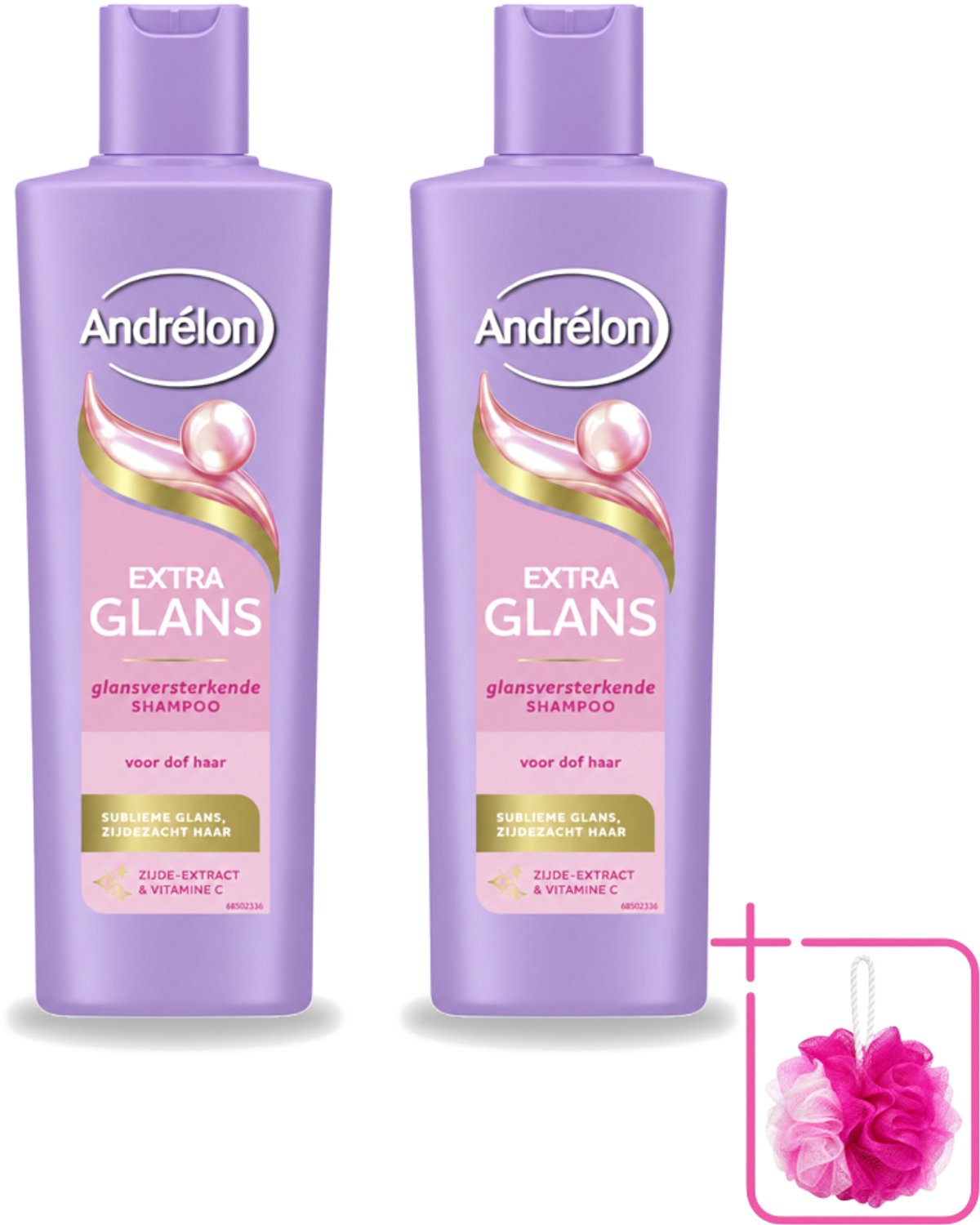 2 x Andrélon – Shampoo – Extra Glans – 250 ml - Bulkverpakking - Glans haar - Douchemop - Stralend haar