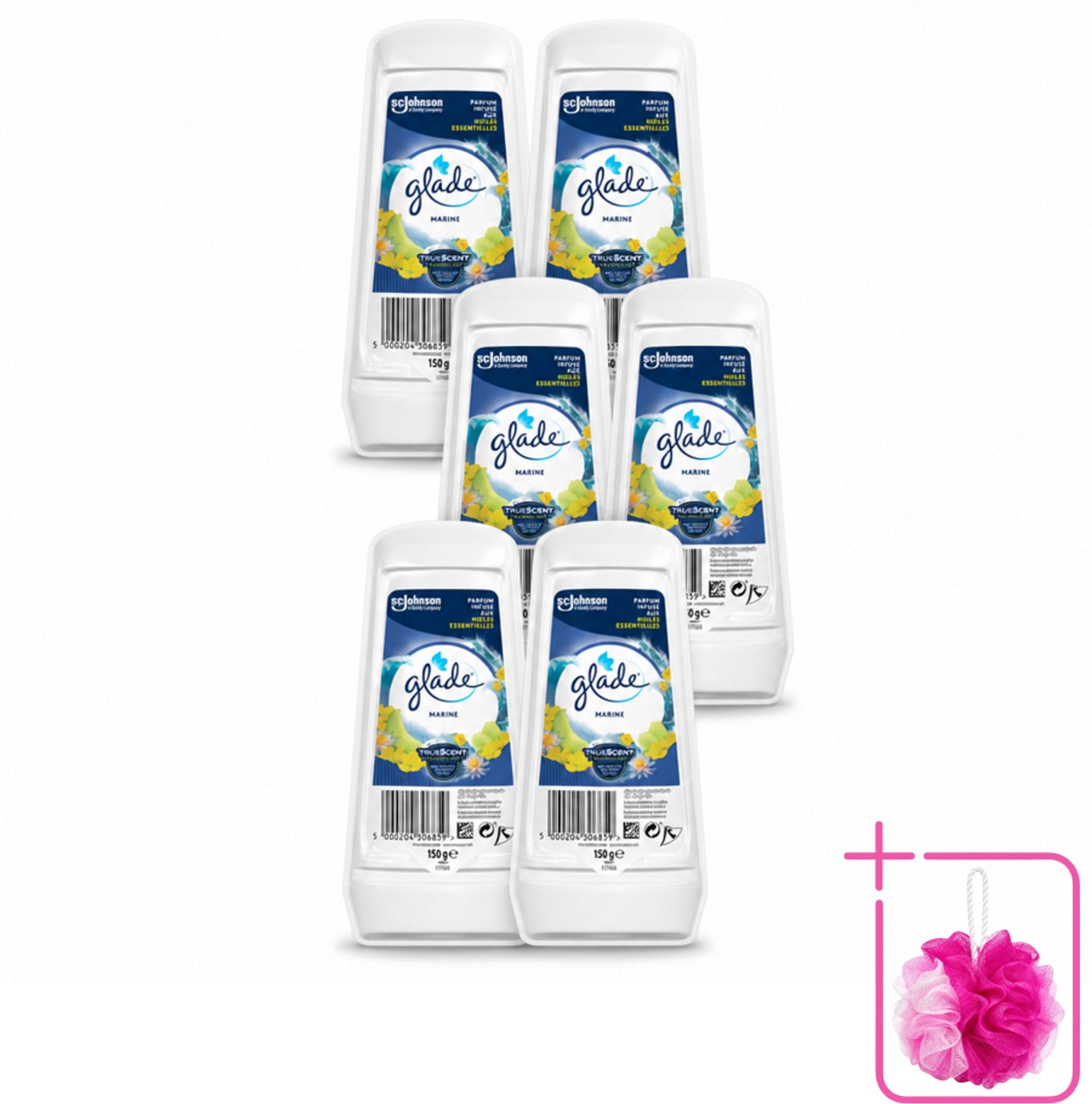 6 x Glade - Gel - Marine - 150 g - Bulkverpakking - Frisse lucht - Zeelucht